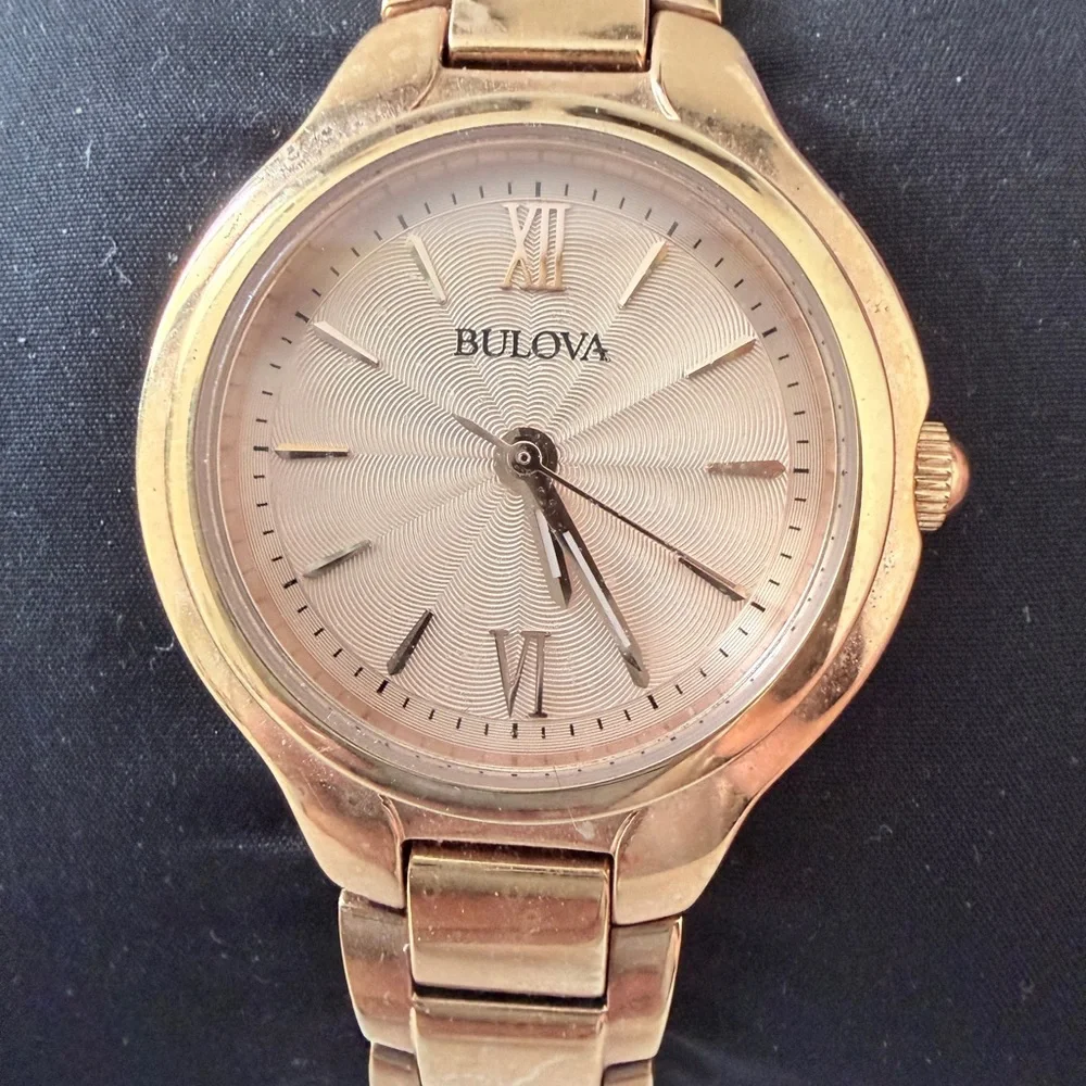 Bulova Classic Rose Gold Dial Ladies Watch 97L151.